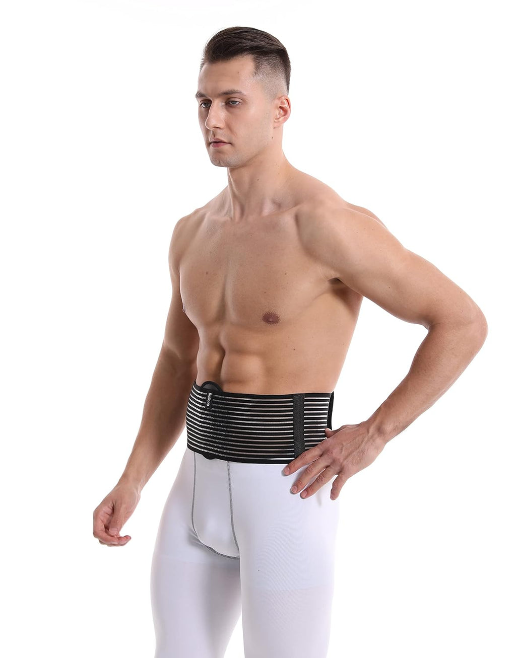 Umbilical Hernia Band - Umbilical Girdle for Men and Women - Epigastric and Incisional Ventral Hernia Belt - Abdominal Diastasis Belt for Men with Navel Support (L/XL)