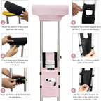 Crutches Padding & Crutch Bag (5 PCS) - Crutch Pads for Armpits and Hand Grips Water-Resistant Pouch for Crutches Crutch Cushions Crutches Accessories for Men, Women