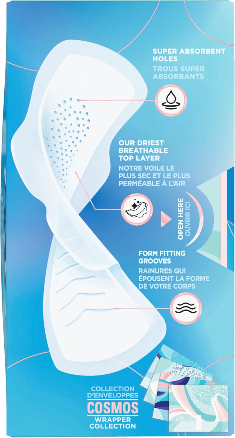 Always Infinity Feminine Pads for Women, Flexfoam Pads with Wings, Size 3, Extra Heavy Absorbency, Unscented, 84 Count (3 Packs of 28)