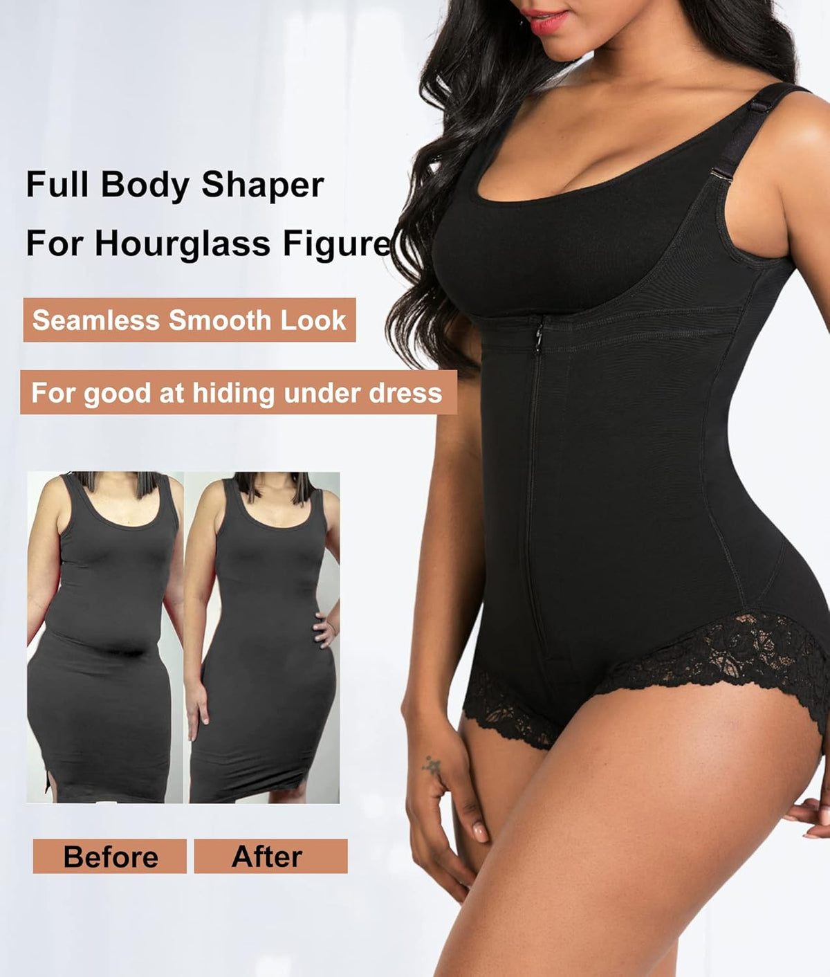 YIANNA Fajas Reductoras Mujer Body Reductor Colombianas Shapewear Shapewear Tummy Control Postpartum