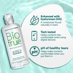 Biotrue Contact Solution, Multi-Purpose Solution with Lens Case, Cleans, Conditions, Hydrates, Disinfects, Removes Protein, Dirt & Debris, Contact Lens Cleaner & Storage, 10 Fl Oz (Pack of 2)