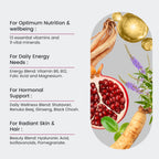 Neuherbs Multivitamin Tablets for Women 60 Count | True Vitamin Women Multivitamin with Vitamin C, B12, D, Iron, Zinc & Magnesium | Supports Energy, Skin, Hair & Overall Health