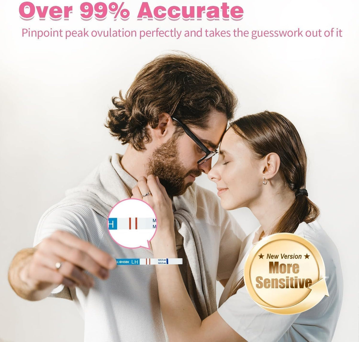 HEAL-CHECK 25 Count Ovulation Test Strips with Cups, Bulk Ovulation Test Strips for Women, Ovulation Predictor Kit, Accurate Fertility Tests for Home, Individually Wrapped 5mm LH