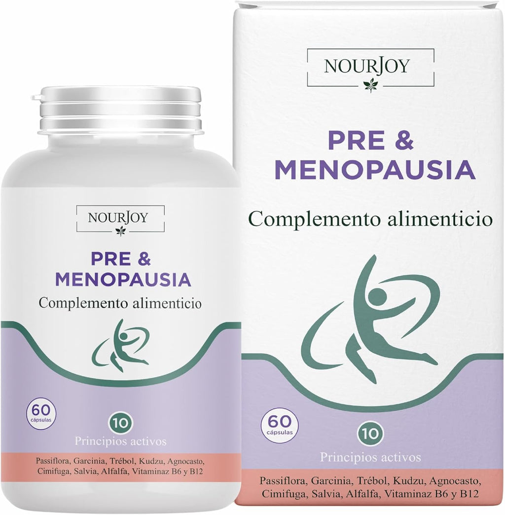 Menopause and Perimenopause Pills 60 Capsules - Natural Hormone Supplement with Cimicifuge and Red Clover - Relief of Hot Flashes, Night Sweat, Mood Changes and Fatigue
