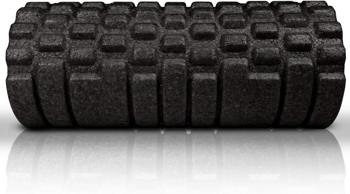 The Original Body Roller - High Density Foam Roller Massager for Deep Tissue Massage of the Back and Leg Muscles - Self Myofascial Release of Painful Trigger Point Muscle Adhesions (Black)