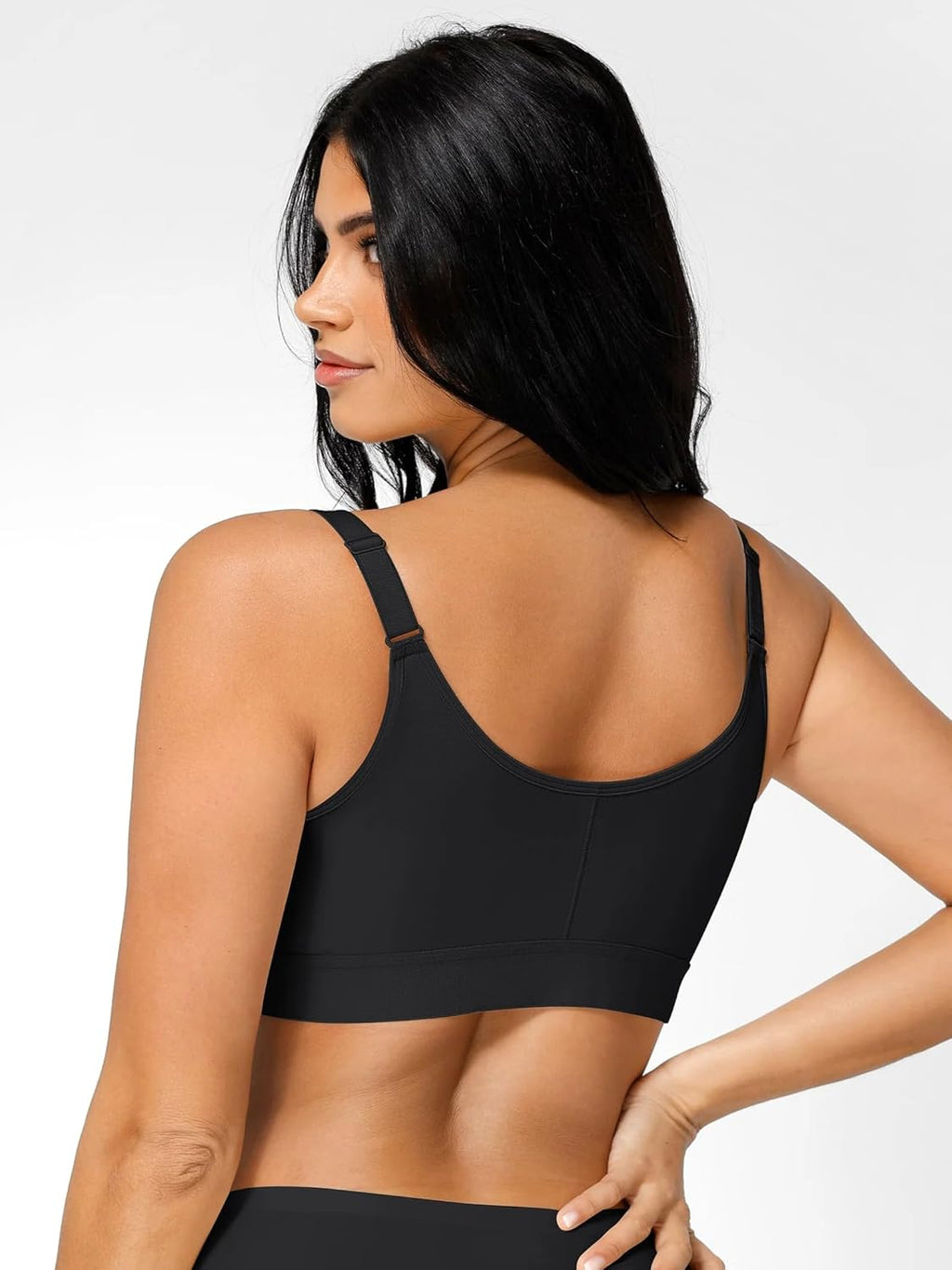 Bra for Women Front Closure Bras Full Coverage with Adjustable Straps | Wire-Free Feeding Bra for Feeding Mothers, Post Surgery Bras for Recovery & Support (S, Dark Skin)
