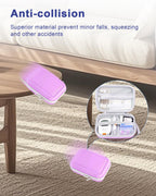 Diabetic Supplies Travel Case for Glucose Meter Diabetes Testing Kit-Violet | Portable Diabetes Testing Kit Storage Organizer Bag for Diabetes Blood Sugar Test Strips, Lancets, Lancing Device