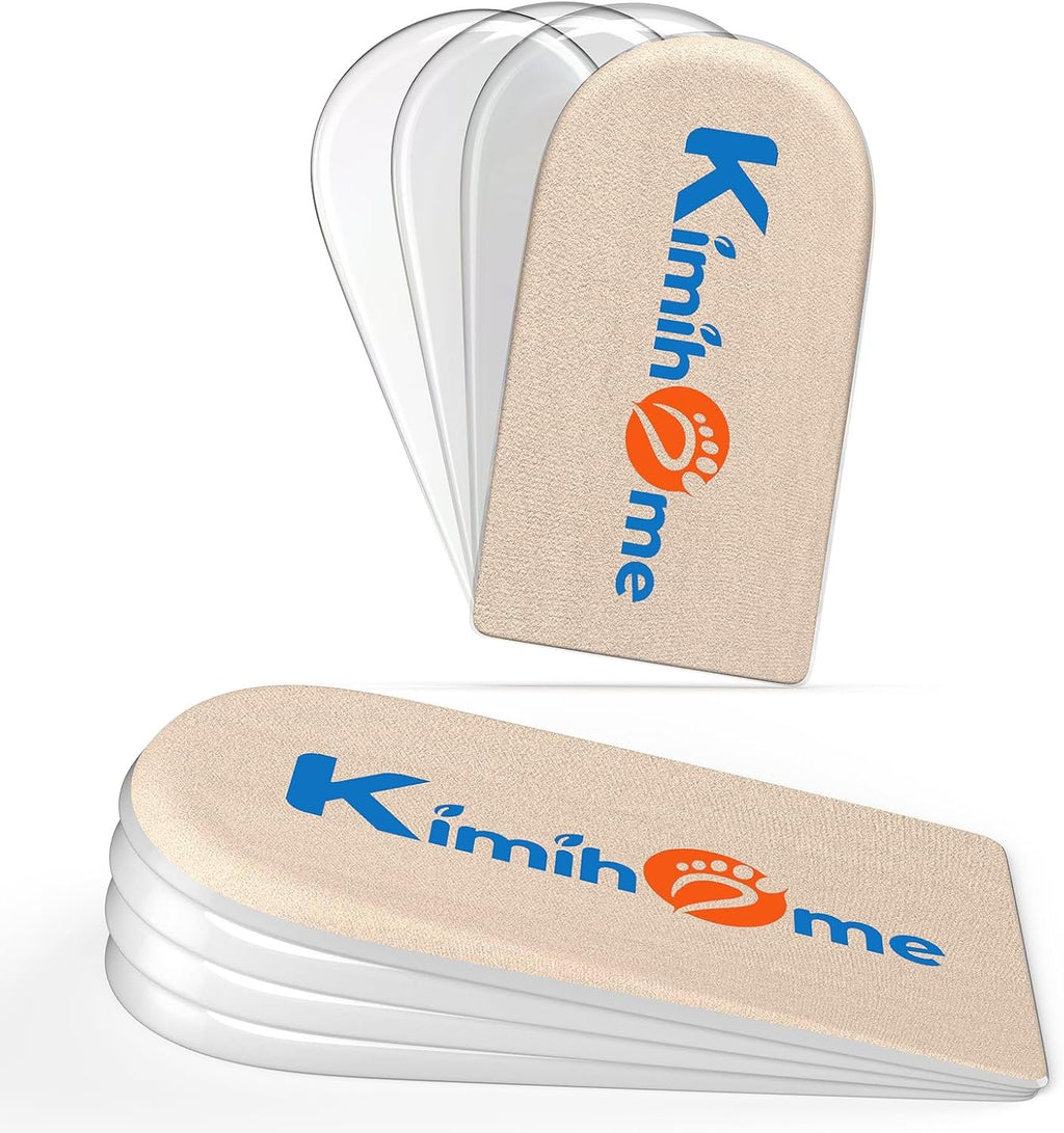 Heel Lift Inserts for Women Men - Kimihome Adjustable Gel Heel Cushion Pads for Heel Pain, Uneven Legs Leg Length Discrepancies Height Increase Insole Orthopedic Shoe Lifts (4 Layers, Size L)