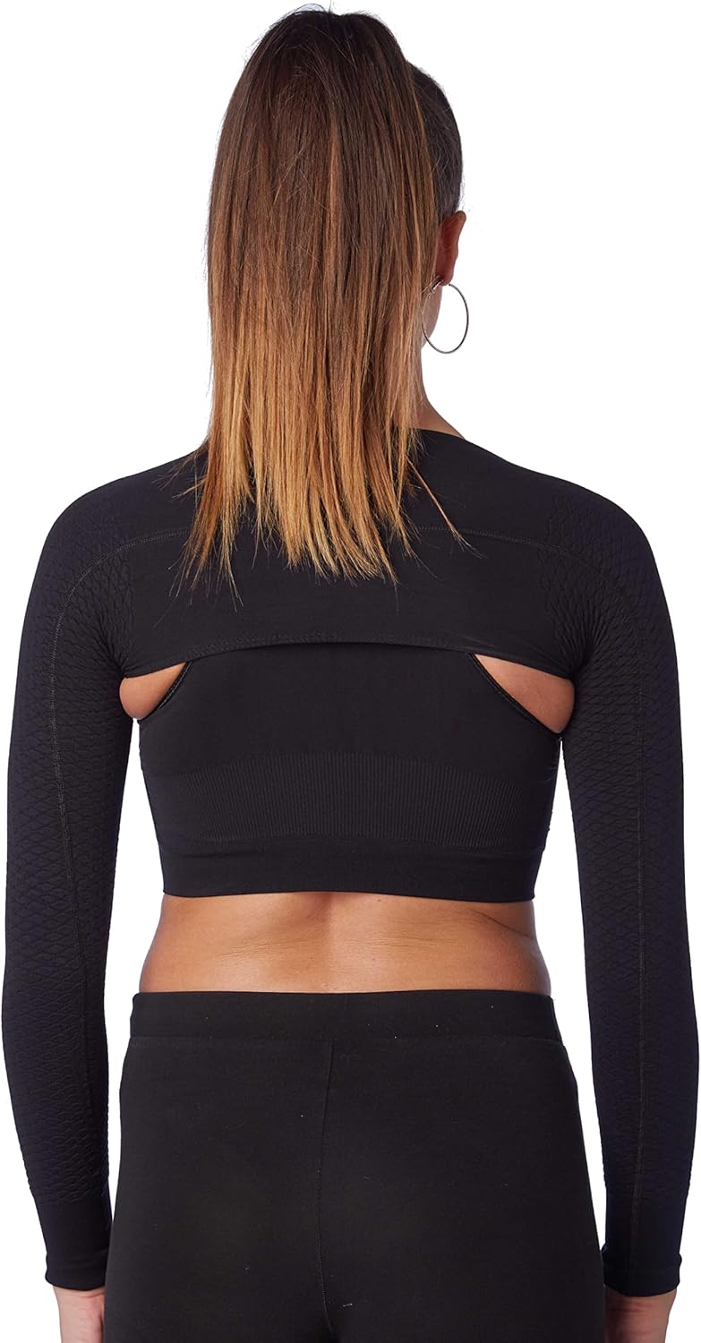 CzSalus Flat Knit High Compression Massaging arms Sleeves for Lipedema, Lymphedema Diseases Big ARMS
