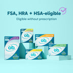 o.b. No Applicator Tampons Multipack (Regular/Super/Super Plus), 40 ct