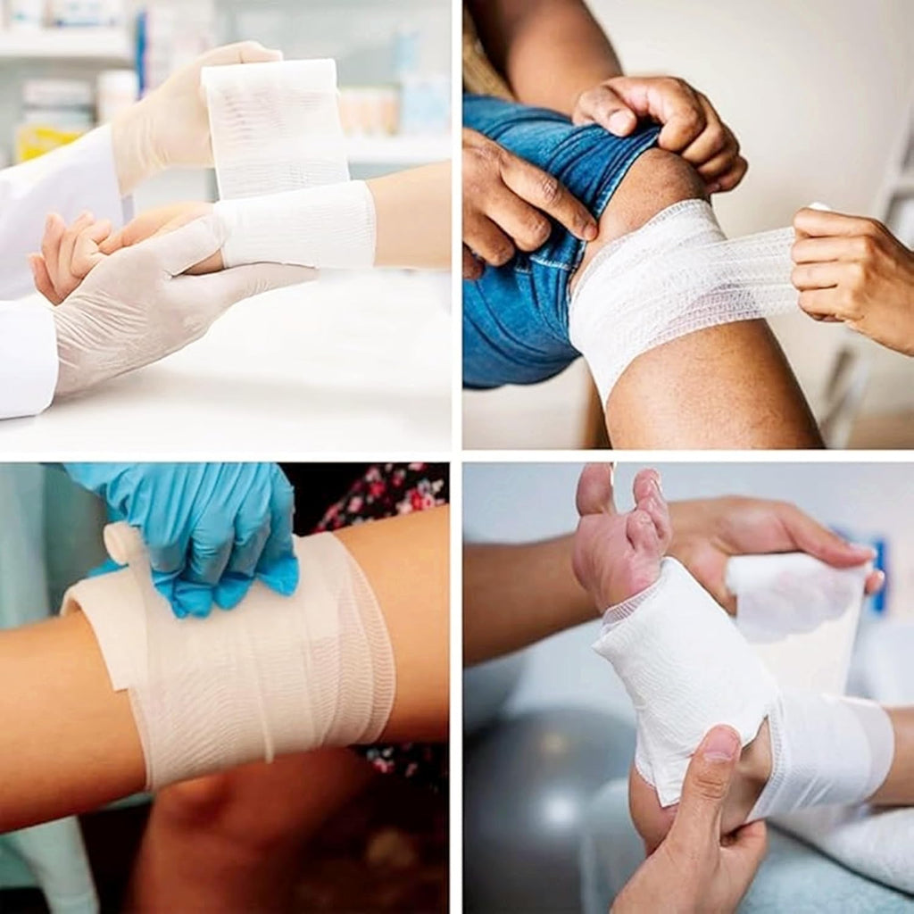 Medical Gauze Bandage Rolls, Soft Conforming Stretch, 10 Pack Stretch Gauze Wrapfor First Aid Wound CareRoll,sterile Medical Grade Gauze Bandage,5cm x 4.5m