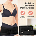 KeaBabies 3 in 1 Postpartum Belly Support Recovery Wrap - Belly Band for Postnatal, Pregnancy, Maternity - Girdles for Women Body Shaper (Midnight Black, M/L)