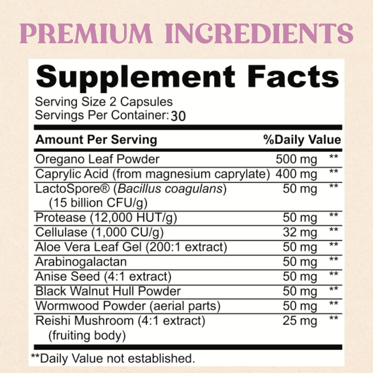 Grow Vitamin Feminine Balance by | Candida Support | Oregano & Caprylic Acid Blend | Vaginal Detox & Cleanse Probiotics | Supports Healthy Intestinal Flora & Immune Function