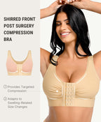 FeelinGirl Post Surgery Compression Bra for Women's Front Closure Bra with Adjustable Straps Wirefree