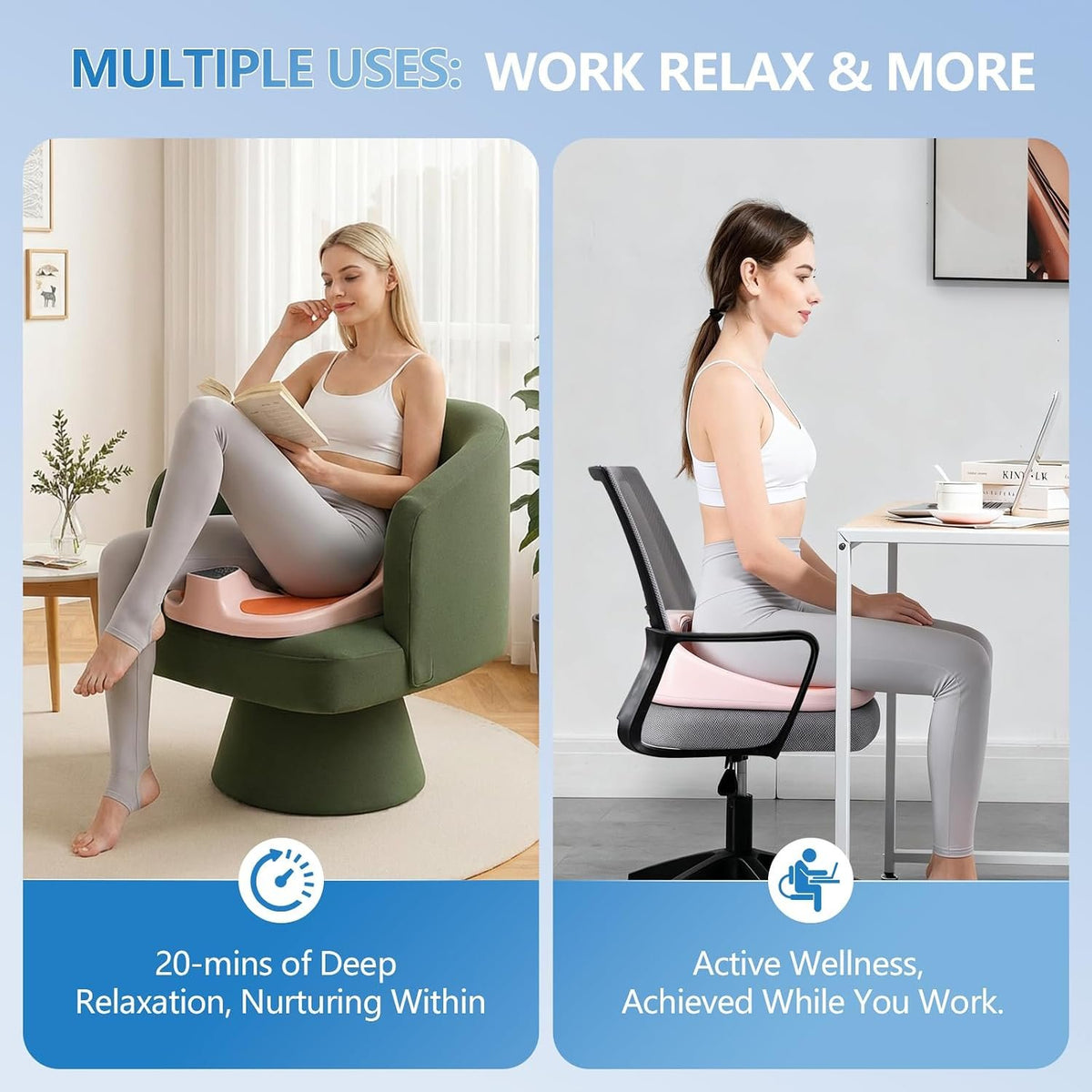 Portable Pelvic Floor Muscle Trainer, Kegel Exerciser for Postpartum Recovery & Bladder Control, Non-Invasive Pelvic Toner for Women and Men, Home Use
