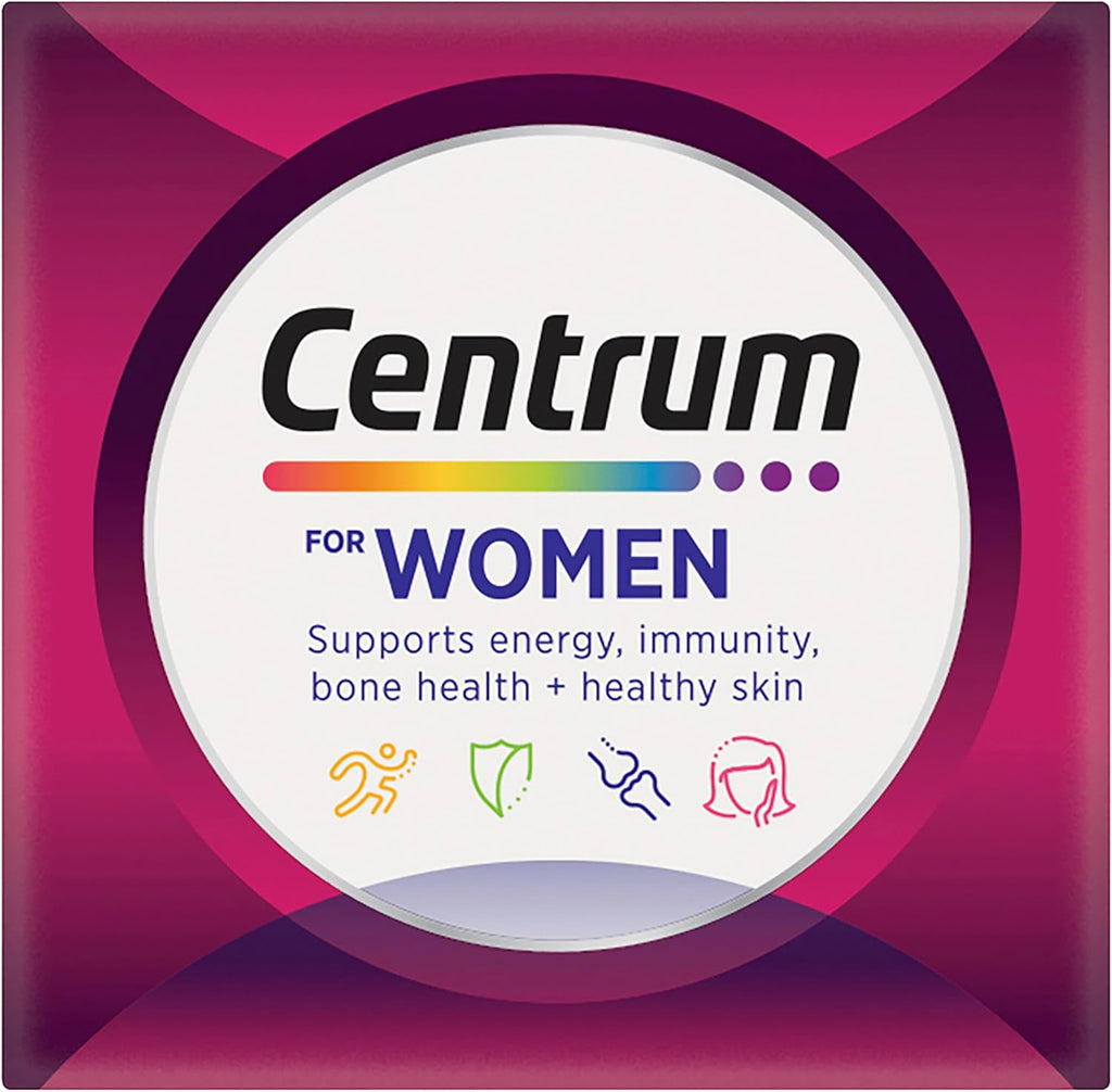 Centrum Women, Multi Vitamin & Minerals Supplement, 60 Tablets | Supports Energy, Immunity, Bone Health + Healthy Skin