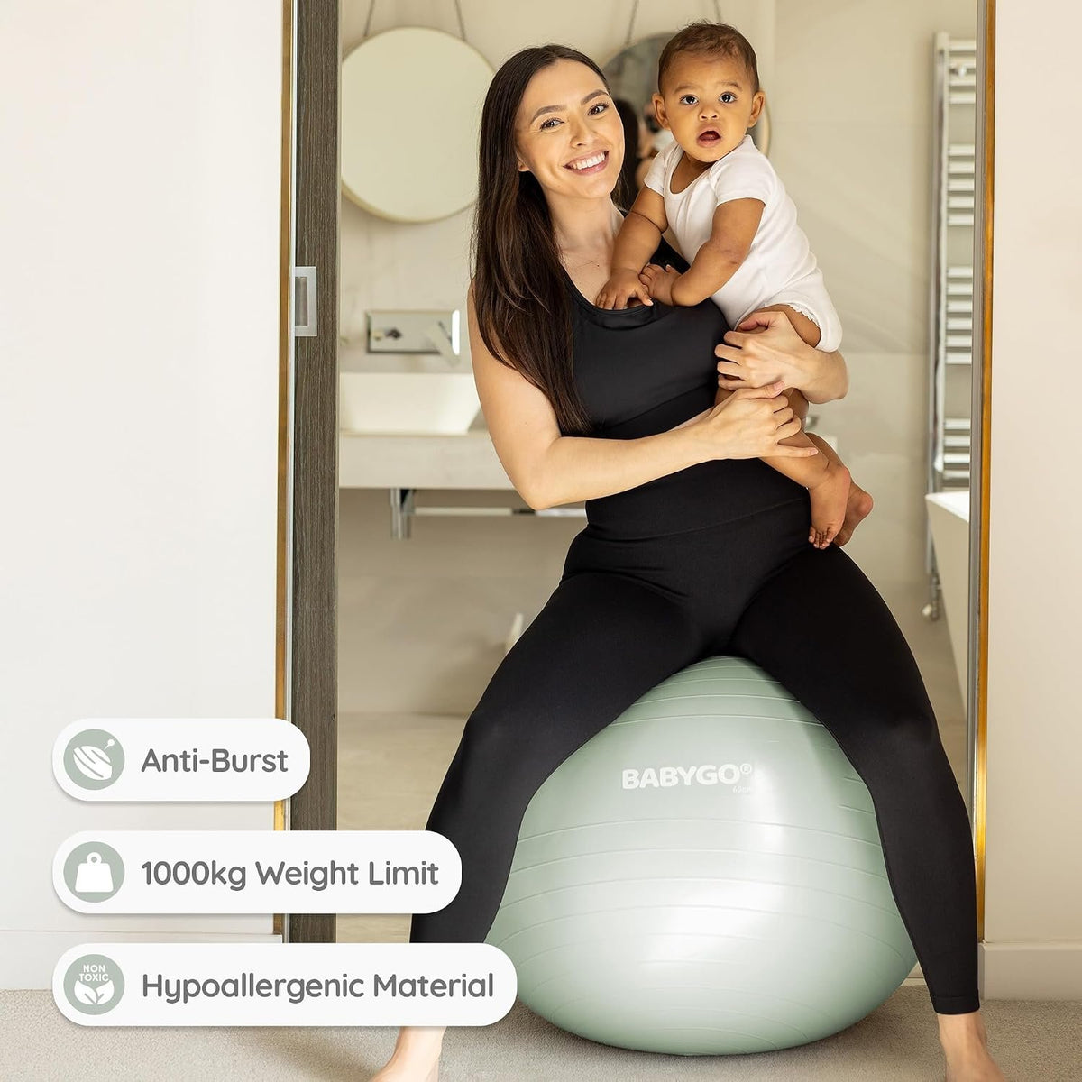BABYGO Birthing Ball, Pregnancy & Labor, Award Winning Book