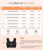 CYDREAM Zip Front Closure Wireless Bras for Women Full Coverage Post Surgery Compression Back Smoothing Comfort Adjustable