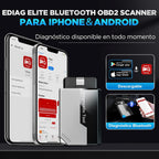 KINGBOLEN EDIAG Elite OBD2 Diagnosis, Bluetooth Diagnosis Car Multibrand, All Systems Diagnosis, 15+ Reset Services, Active Test, for Android & iPhone, Free Updates