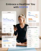 RENPHO Smart Scale for Body Weight, BMI & Body Fat, 13 Metrics, Elis 1 | Bathroom Digital Bluetooth Scale with 400lbs Capacity, Syncs with Fitness Apps, Accurate for Weight Loss, Fitness, Home Use