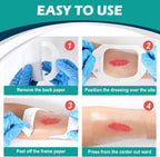 Transparent Film Dressing 4" x 4.75" Box of 30 - Waterproof Bandages for Swimming, Showering, Wounds, Post Surgical Shower or IV Shield, Tattoo Aftercare Bandage, Scar Therapy, Adhesive Patches