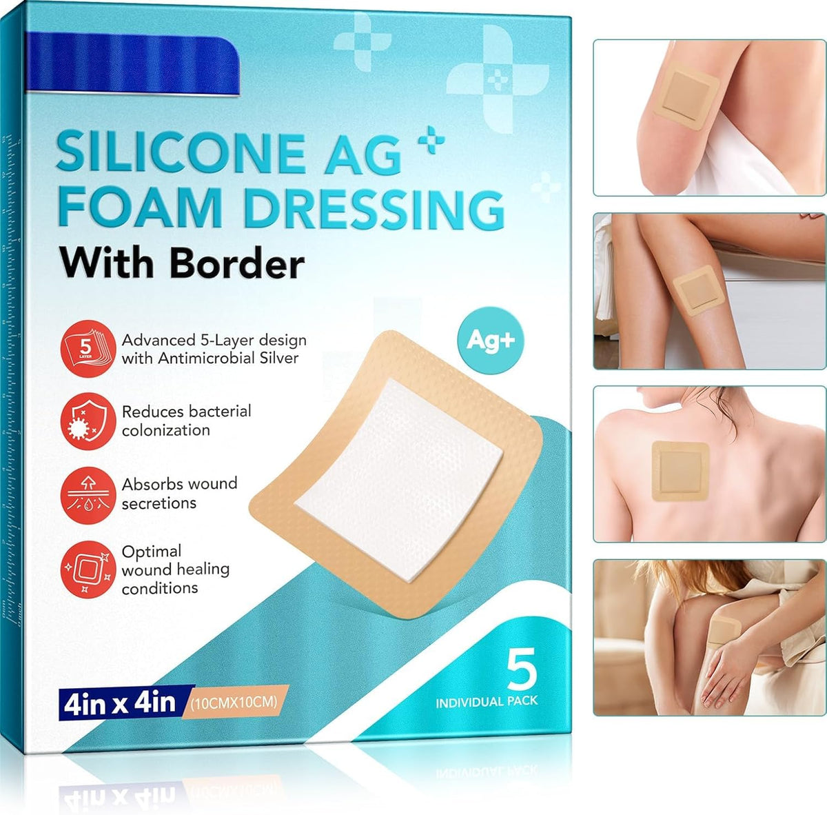 Gauze and Wound Dressings Silicone 10 cm