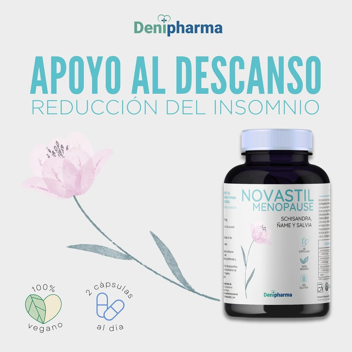 Novastil Menopause - Relief of Hot Flashes and Night Sweats, Hormonal Balance, Mood, Reduces Irritability, Mood Swings & Fatigue | DENIPHARMA