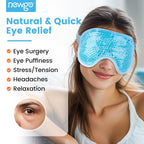NEWGO Cooling Eye Mask for After Surgery, Reusable Gel Face Ice Pack, Blue