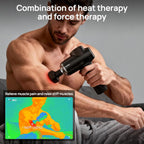 Massage Gun Deep Tissue Portable Muscle Massager Heat Therapy 12mm | LED Display, 12mm Deep Tissue Relief Back Neck Shoulder Legs, Quiet Home Gym Travel, Men Women Athletes,FSA Eligible HSA