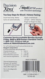 Precision Xtra Blood Ketone Test Strips - 10 ea - in Box