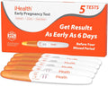 iHealth Pregnancy Test 5-Pack Value Kit - Ultra Sensitive Early Detection(10mIU/mL) - Over 99% Accurate Early Pregnancy Test - Multi-Pack Pruebas De Embarazo for Reliable Home Tracking