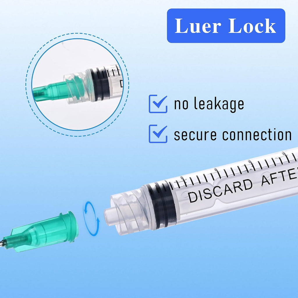 3ml Luer Lock Syringe, 20Pack Syringes Without Needle for Liquids, Measuring, Refilling, Oil, Glue Applicator