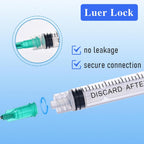 3ml Luer Lock Syringe, 20Pack Syringes Without Needle for Liquids, Measuring, Refilling, Oil, Glue Applicator