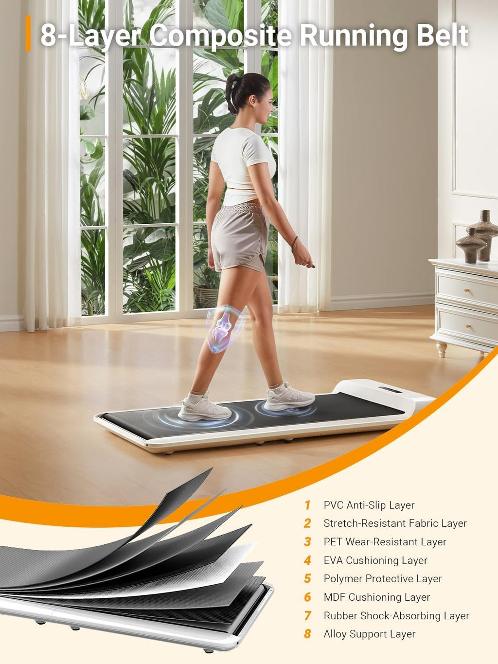 WalkingPad C2 Foldable Walking Pad Treadmill, Under Desk Compact Design | Foldable Design for Compact Storage and Space Saving, Smart FootSense Control, LED Display for Daily Walking, Jogging