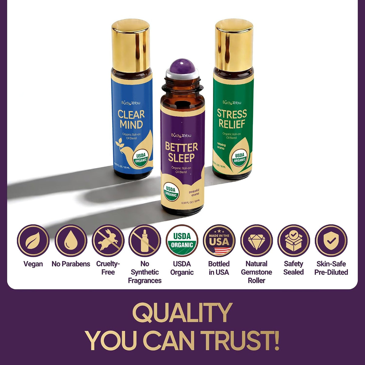 BodyJ4You Sleep Essential Oil Blend - Better Sleep Aid Calm Relaxation Pure