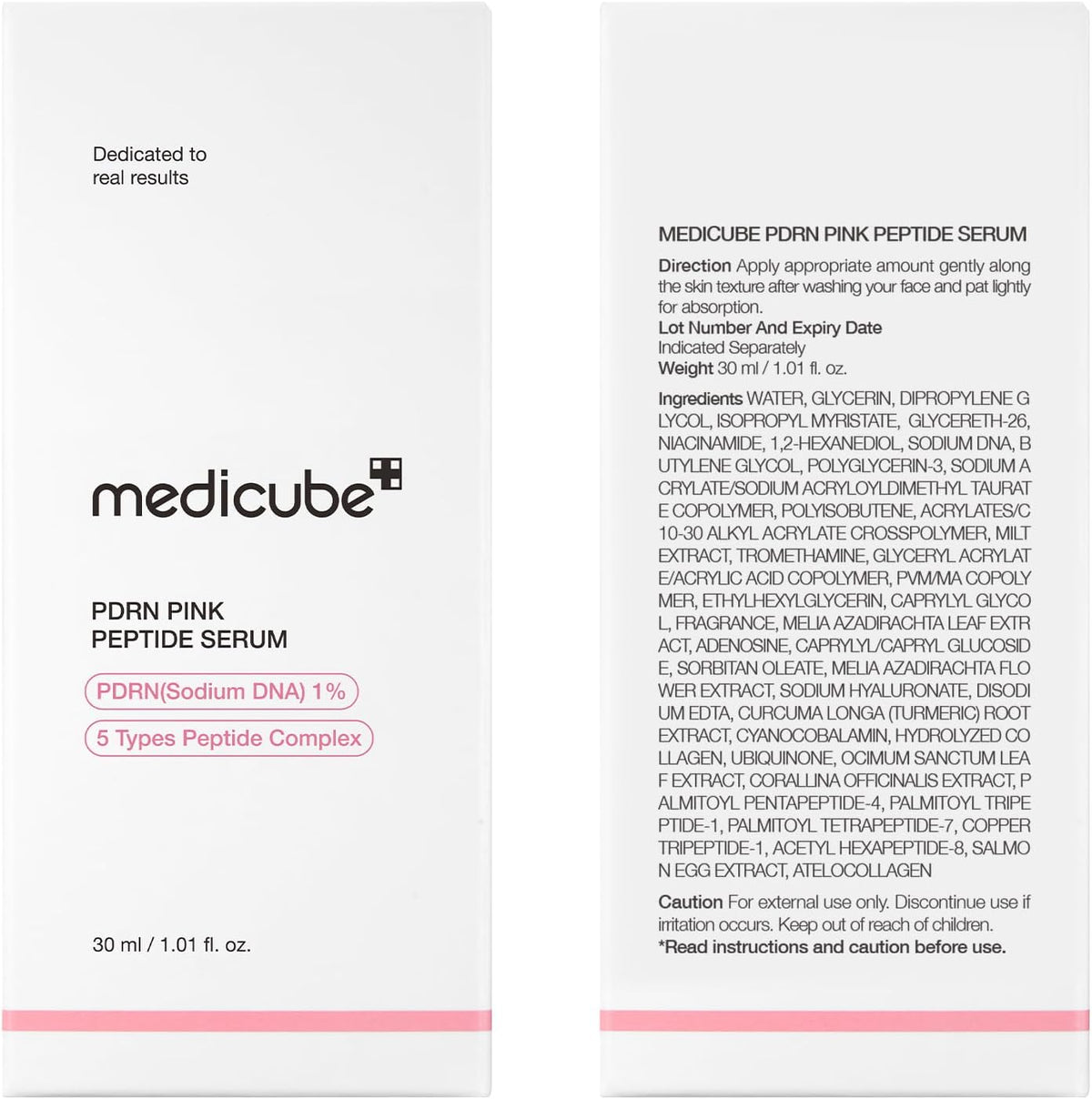 medicube PDRN Pink Peptide Serum Health and Personal Care 30 ml