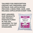 NewLife Naturals Disposable Plastic Vaginal Cream Applicators Hygienic Threaded Injector Applicator Preseed Estrace Premarin OTC Cream Products Dosage Markings- 60 Pack