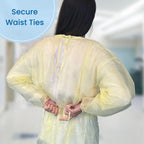 HCS PPE Gowns, Disposable, Medical, Yellow Cover Isolation Gown
