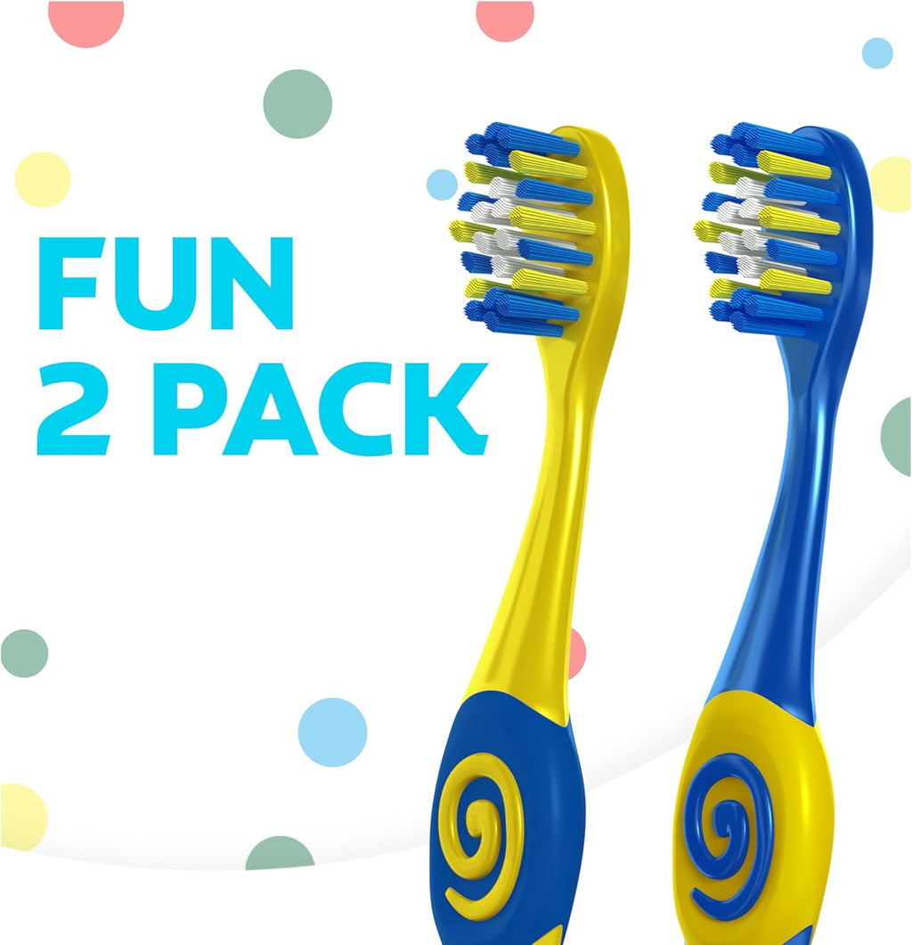 Colgate Kids Bluey Toothbrush, Extra Soft, 2 Pack | For Children Ages 2 and Up, Kids Toothbrush Pack, Built In Suction Cup for Easy Upright Storage, Extra Soft Bristles