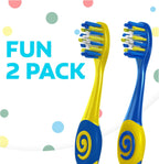 Colgate Kids Bluey Toothbrush, Extra Soft, 2 Pack | For Children Ages 2 and Up, Kids Toothbrush Pack, Built In Suction Cup for Easy Upright Storage, Extra Soft Bristles