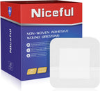 Niceful Island Dressing 4" x 4" Bandages for Wounds, 50 Count
