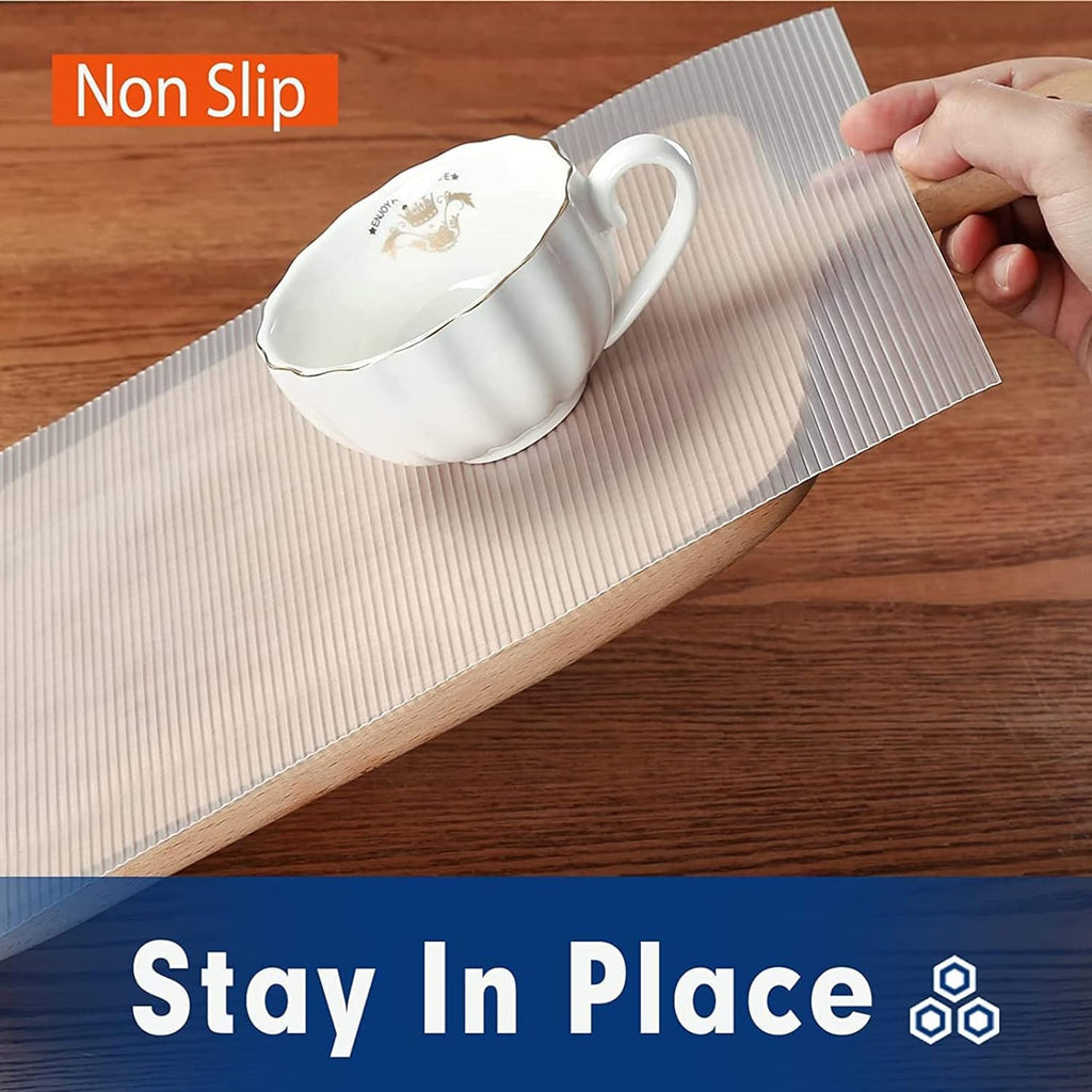 Shelf Liner Drawer Liner Cabinet Liner Fridge Liners Non Adhesive Non-Slip Washable Cupboard Pad for Kitchen Clear Refrigerator Mat