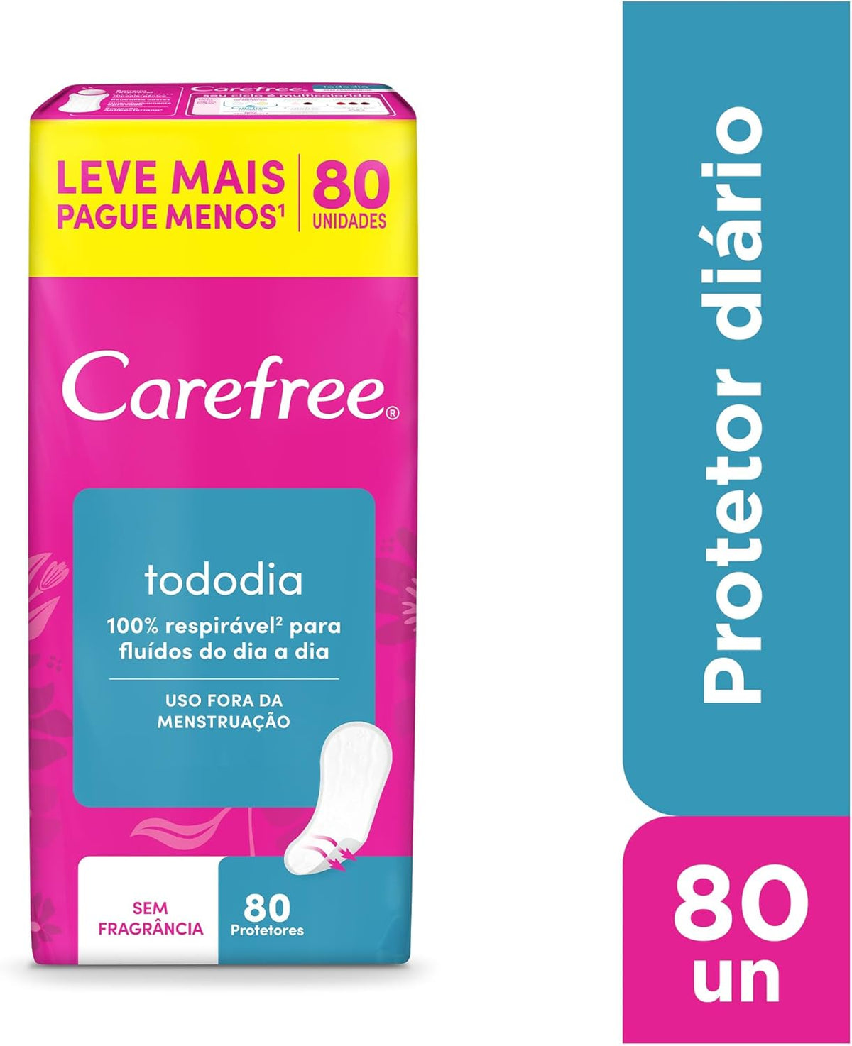 Carefree Panty Liners Fragrance-Free 80 pieces