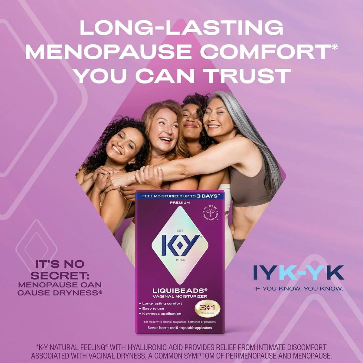 K-Y Liquibeads Vaginal Moisturizer for Women, Silicone Lube Vaginal Suppository, Vaginal Lubricant Helps Reduce Pain Due to Vaginal Dryness, 6 Vaginal Suppositories & 6 Vaginal Applicators