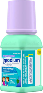 Imodium A-D Children's Liquid Anti-Diarrheal Medicine, Mint, 4 fl. oz | Loperamide HCl, Oral Solution, Diarrhea Symptom Treatment & Control, Kids Ages 6+