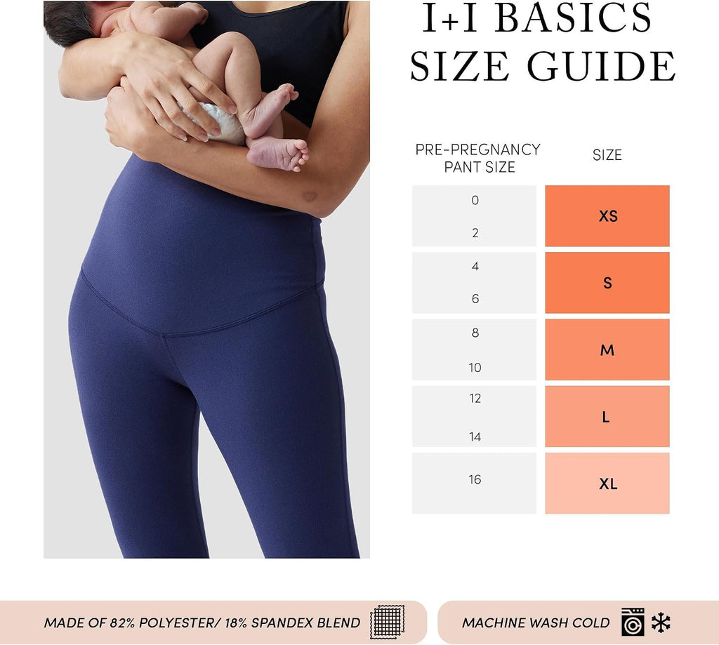 Ingrid & Isabel | Basics Postpartum Compression Leggings | Postpartum Leggings for Tummy Control & Support