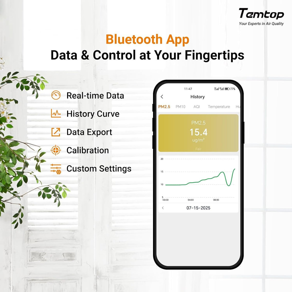 Temtop P2 Portable CO2 & Air Quality Monitor with LoRa Connectivity
