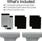 Crutches Padding Comfy Crutch Pads For Armpits And Hand Grips | Crutches Accessories Crutch Pads Crutch Cushions Strong Cushioning Soft Pads For Crutches Machine Washable Moisture Wicking