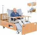 Extra Wide Full Electric Adjustable Hospital Beds for Home Nursinghome Use | Ultra Wide Medical Bed with Mattress , Built in Toilet, Adjustable Height & lateral tilting for Elderly Seniors Disabled