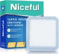 Niceful Super Absorbent Wound Dressing 5" x 5" (10 Pcs) – Sterile Non Stick Gauze Pads for Wound Care, Heavy Exudate Large Bandages for Pressure Ulcers, Bedsores, Diabetic Foot Ulcers